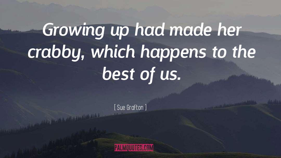 Sue Grafton Quotes: Growing up had made her