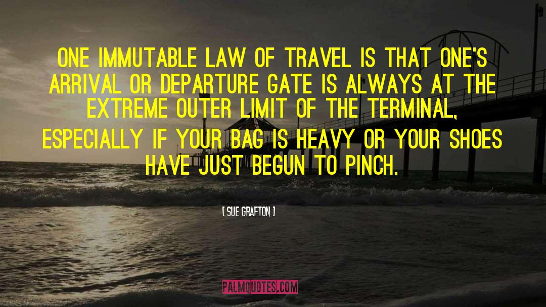 Sue Grafton Quotes: One immutable law of travel