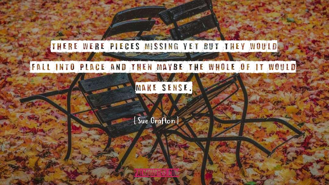 Sue Grafton Quotes: There were pieces missing yet
