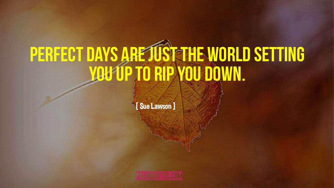 Sue Lawson Quotes: Perfect days are just the