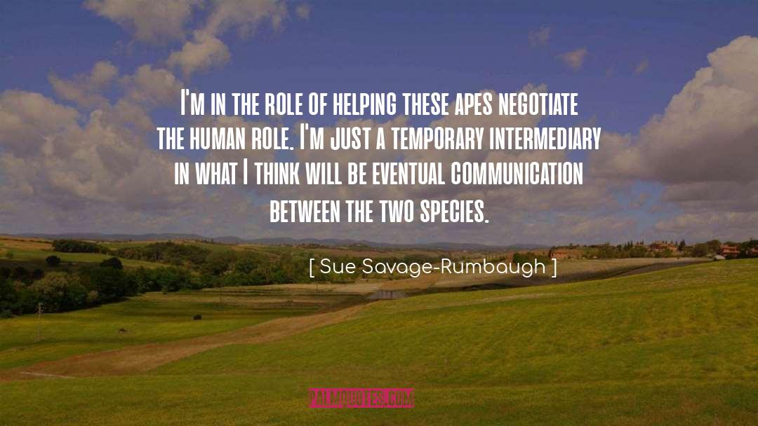 Sue Savage-Rumbaugh Quotes: I'm in the role of