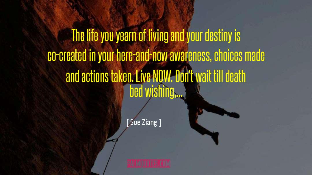 Sue Ziang Quotes: The life you yearn of