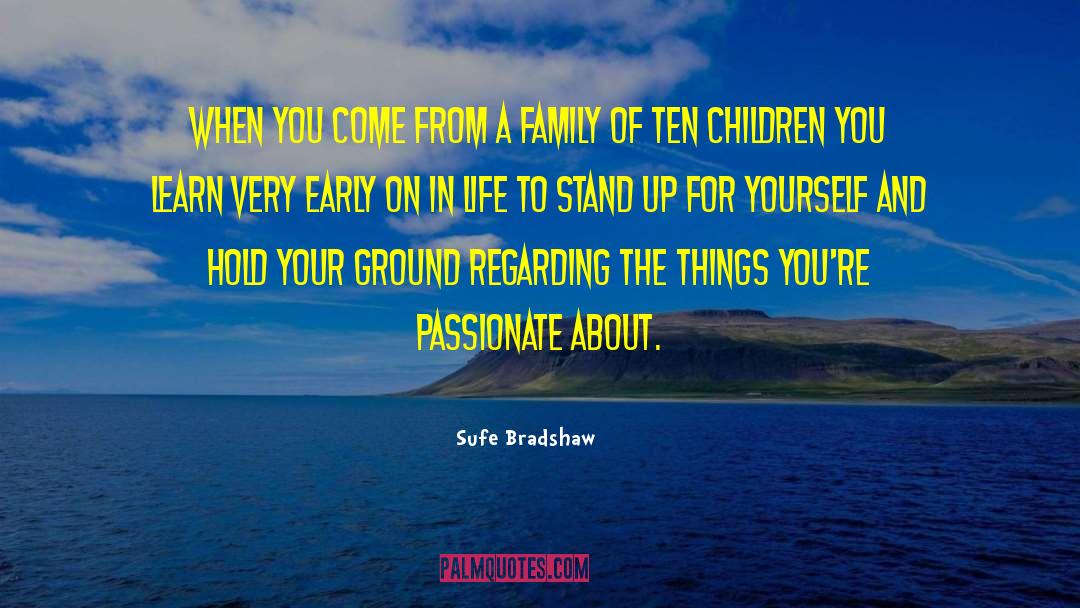 Sufe Bradshaw Quotes: When you come from a