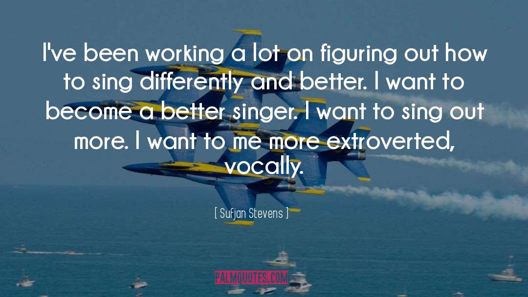 Sufjan Stevens Quotes: I've been working a lot