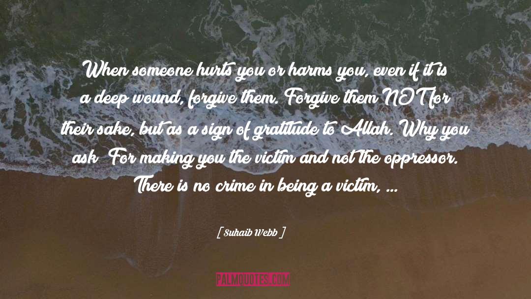 Suhaib Webb Quotes: When someone hurts you or