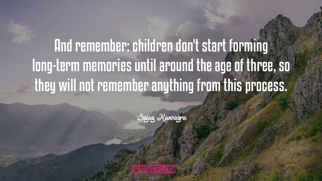 Sujay Kansagra Quotes: And remember: children don't start