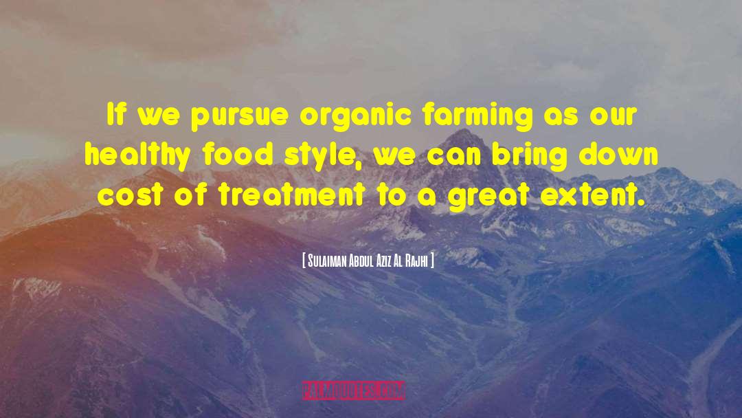 Sulaiman Abdul Aziz Al Rajhi Quotes: If we pursue organic farming