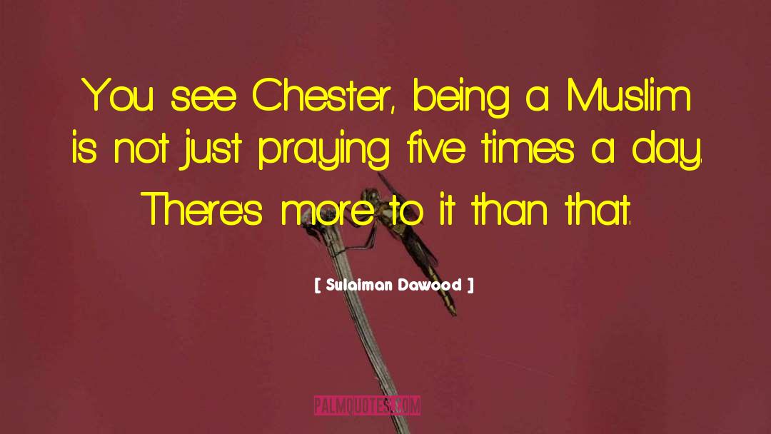 Sulaiman Dawood Quotes: You see Chester, being a