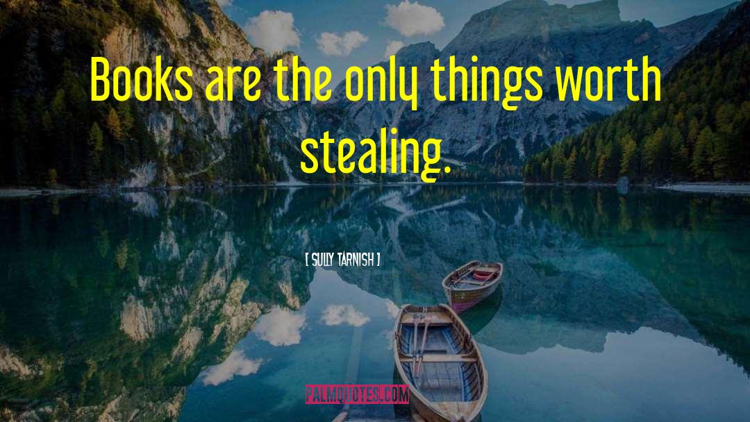 Sully Tarnish Quotes: Books are the only things