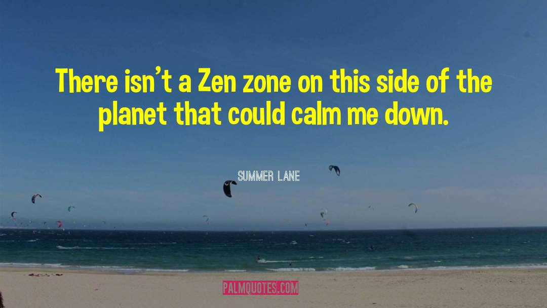 Summer Lane Quotes: There isn't a Zen zone