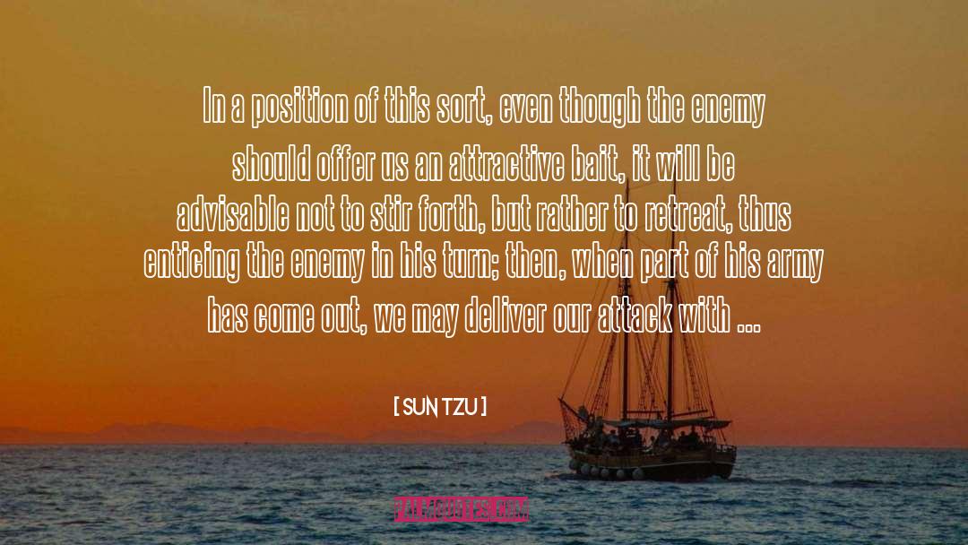 Sun Tzu Quotes: In a position of this