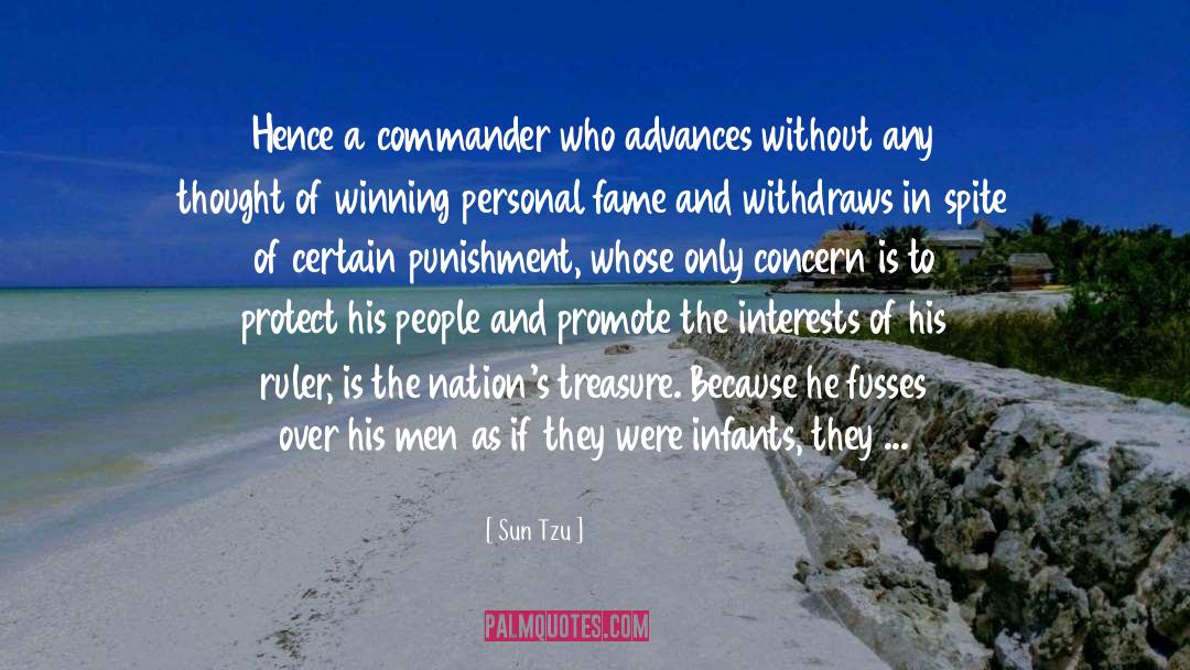 Sun Tzu Quotes: Hence a commander who advances