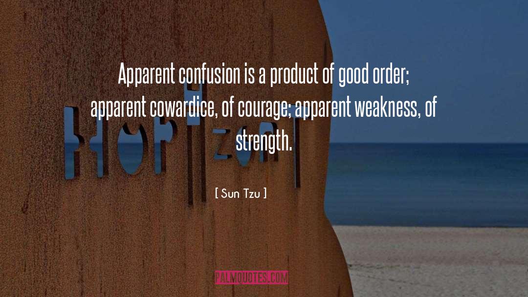 Sun Tzu Quotes: Apparent confusion is a product