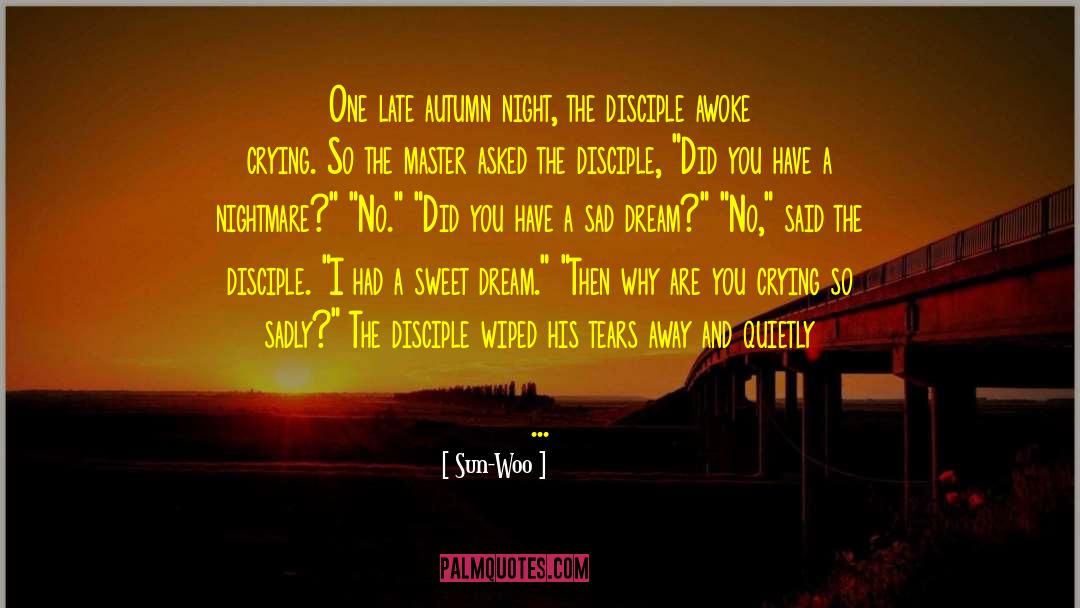 Sun-Woo Quotes: One late autumn night, the