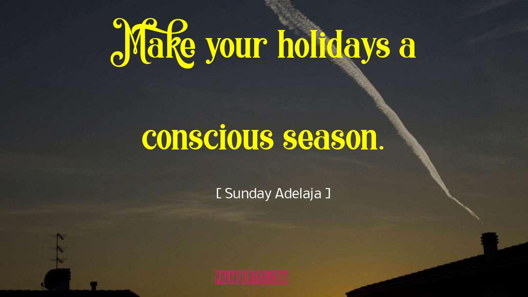 Sunday Adelaja Quotes: Make your holidays a conscious