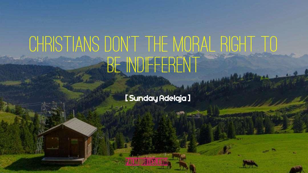 Sunday Adelaja Quotes: Christians don't the moral right