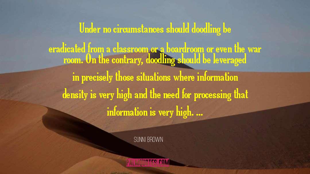 Sunni Brown Quotes: Under no circumstances should doodling