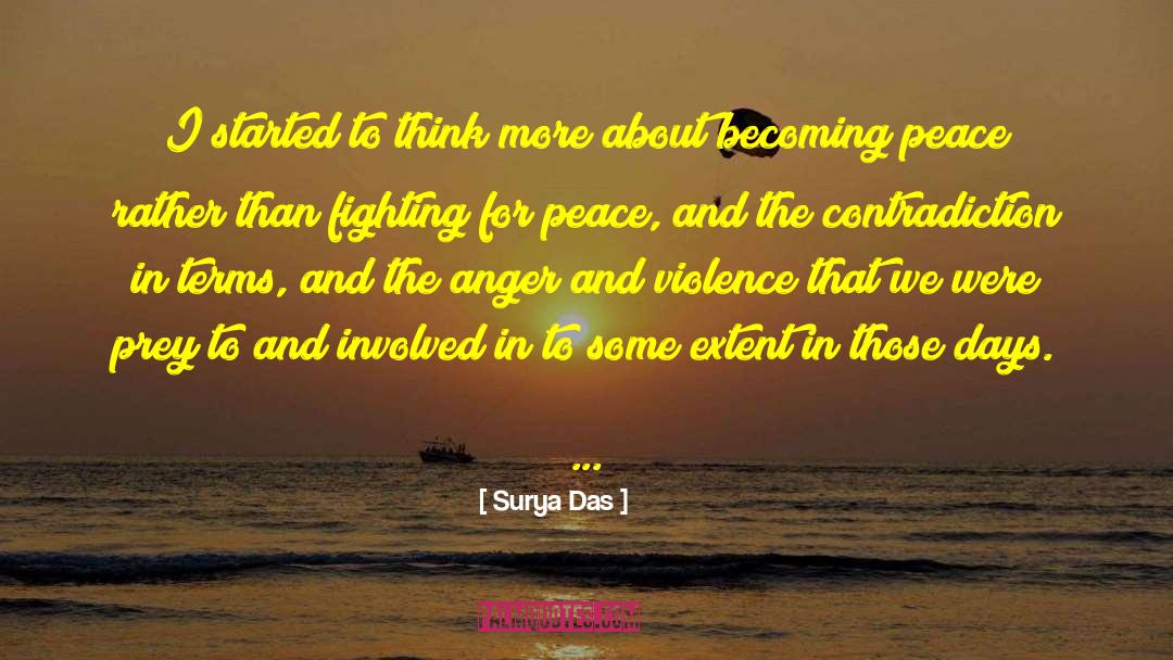 Surya Das Quotes: I started to think more