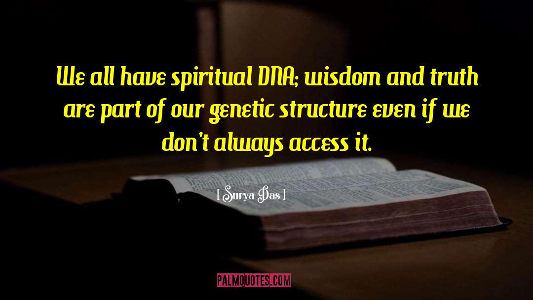 Surya Das Quotes: We all have spiritual DNA;