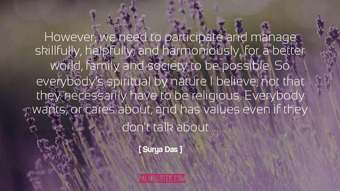 Surya Das Quotes: However, we need to participate