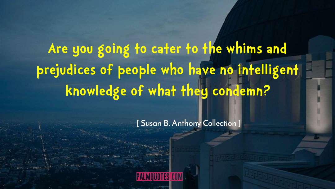 Susan B. Anthony Collection Quotes: Are you going to cater