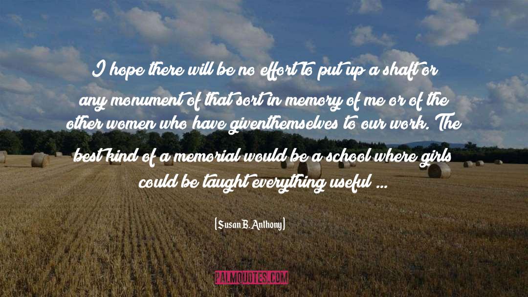 Susan B. Anthony Quotes: I hope there will be