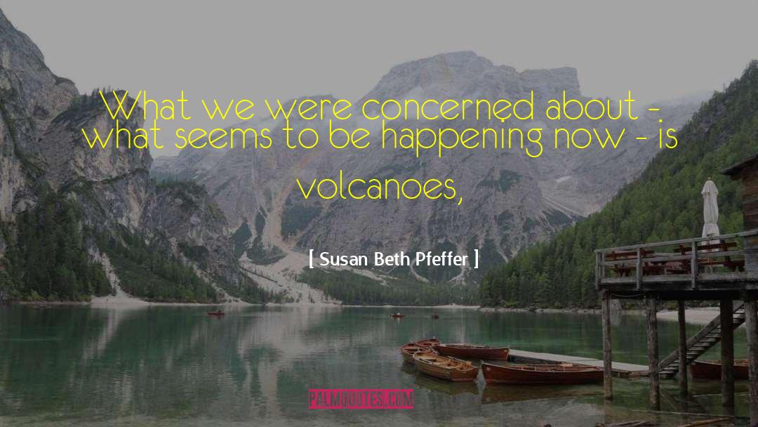 Susan Beth Pfeffer Quotes: What we were concerned about