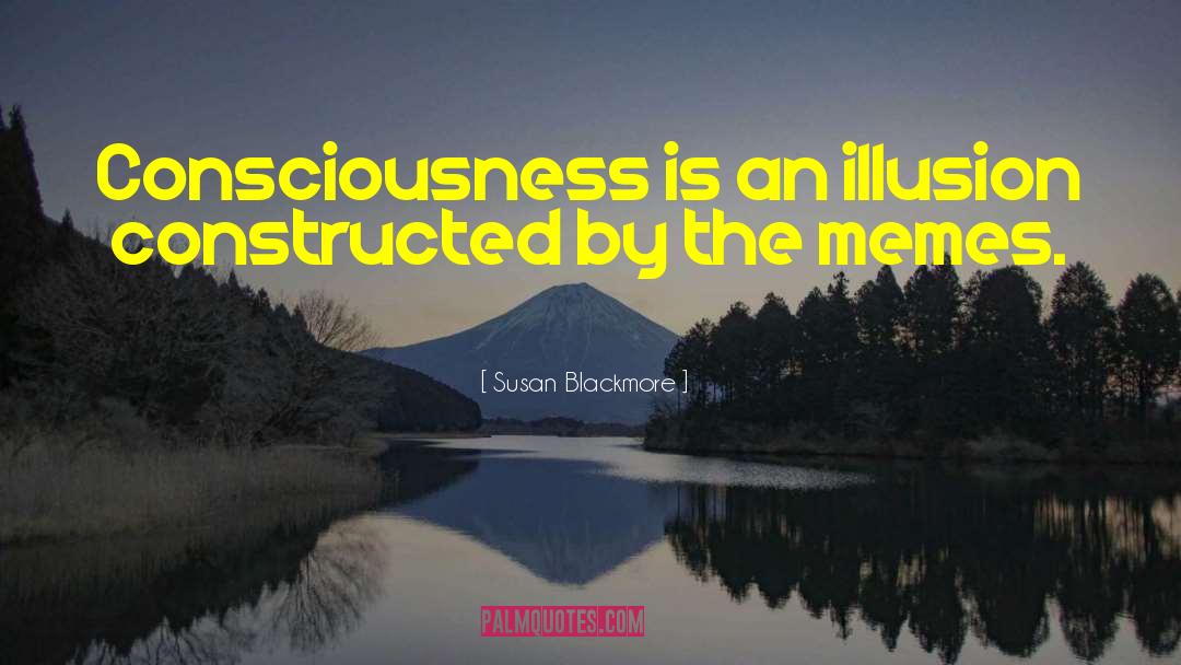 Susan Blackmore Quotes: Consciousness is an illusion constructed