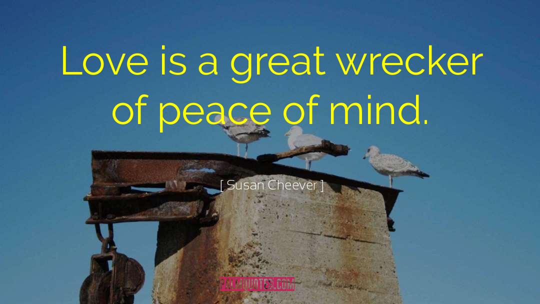 Susan Cheever Quotes: Love is a great wrecker