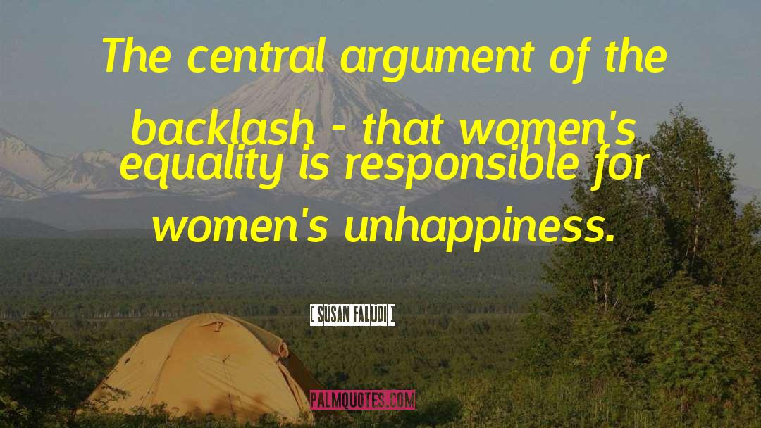 Susan Faludi Quotes: The central argument of the