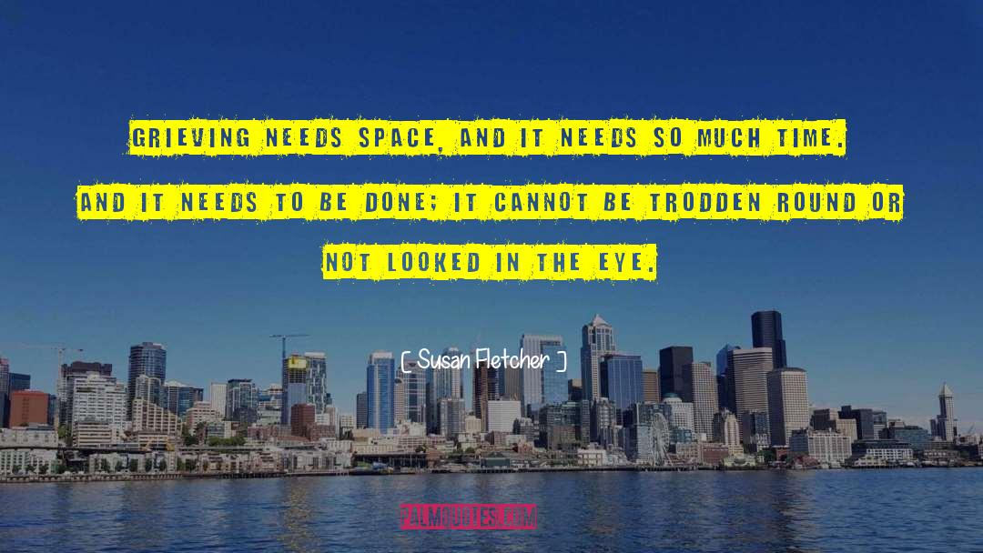 Susan Fletcher Quotes: Grieving needs space, and it