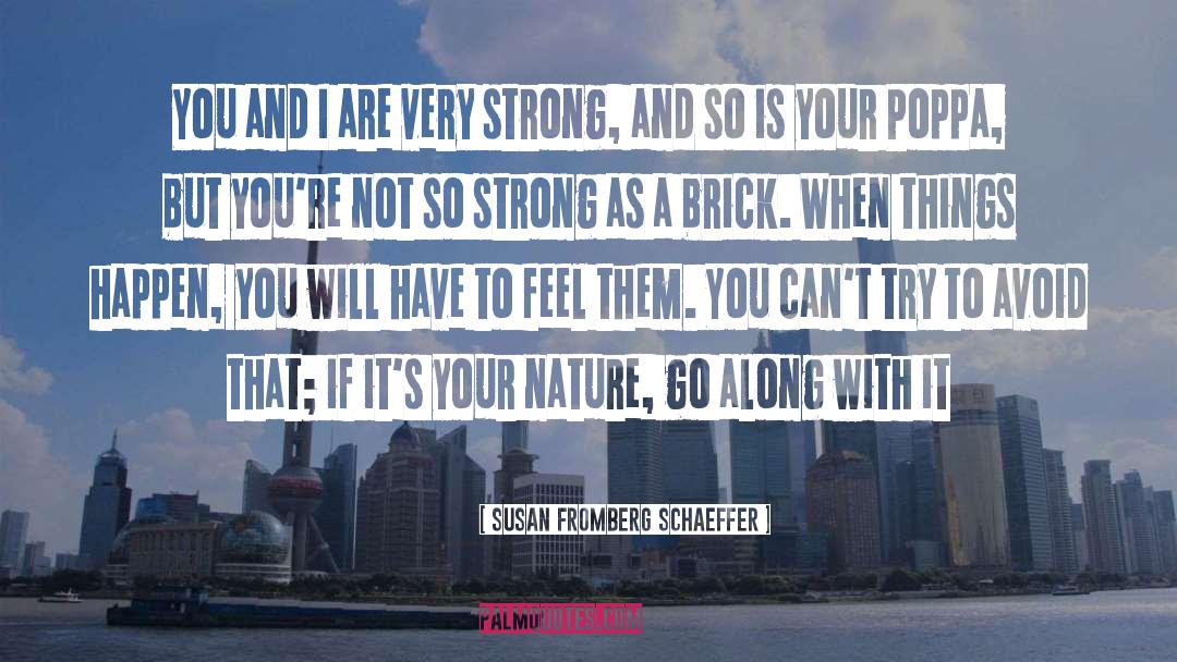 Susan Fromberg Schaeffer Quotes: You and I are very