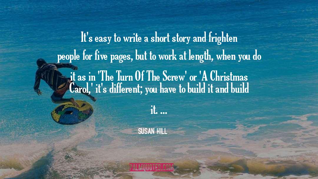 Susan Hill Quotes: It's easy to write a