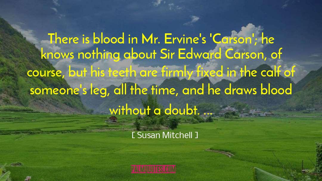 Susan Mitchell Quotes: There is blood in Mr.