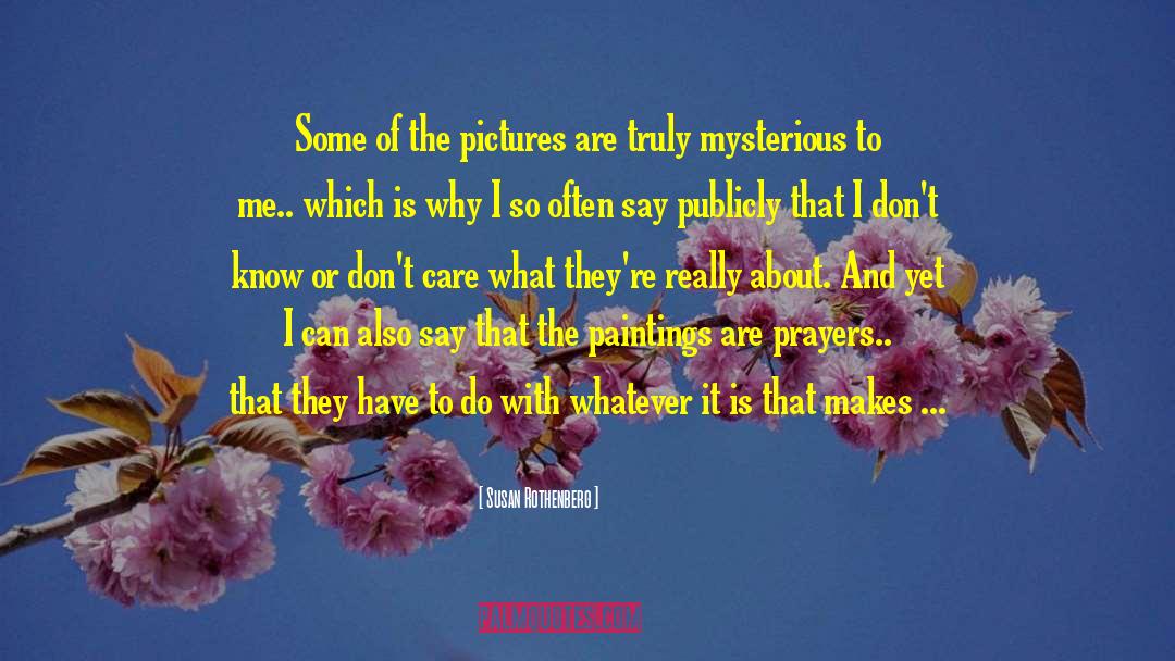 Susan Rothenberg Quotes: Some of the pictures are