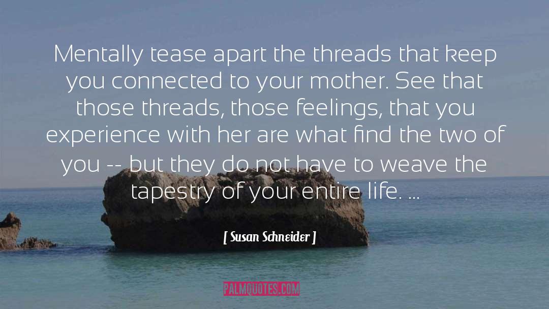 Susan Schneider Quotes: Mentally tease apart the threads