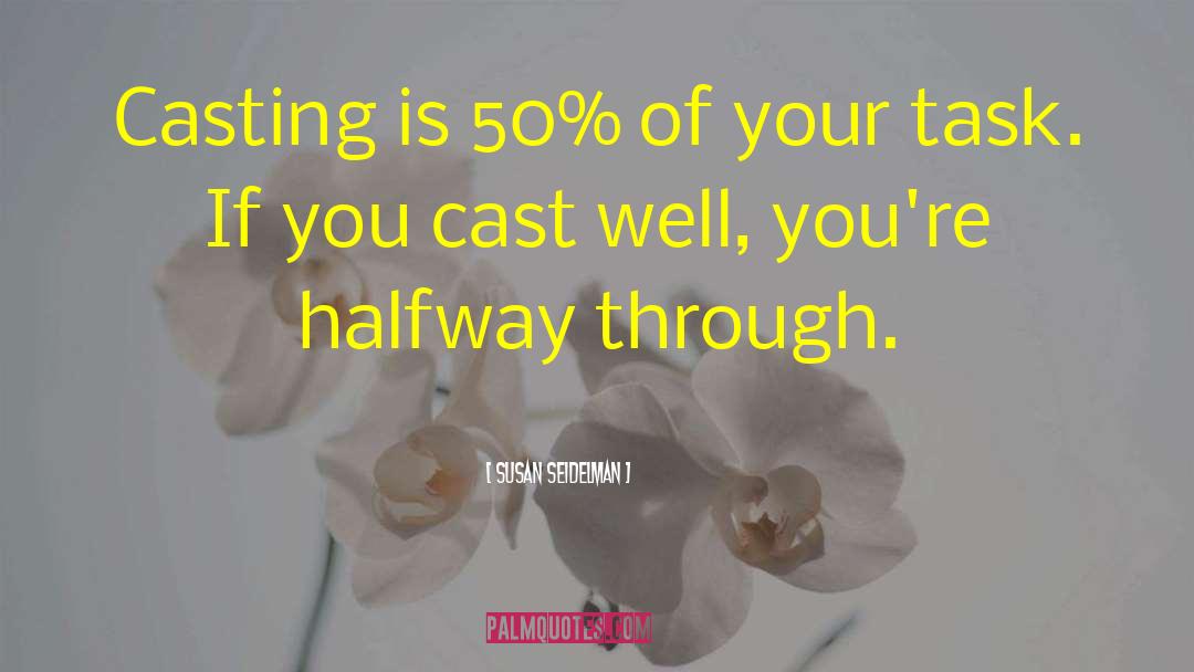 Susan Seidelman Quotes: Casting is 50% of your