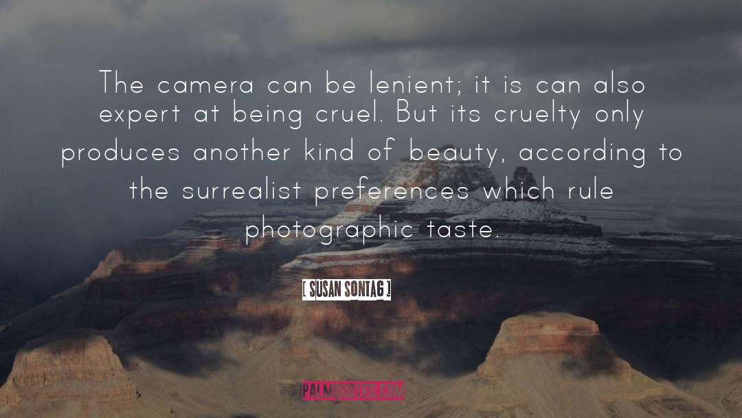 Susan Sontag Quotes: The camera can be lenient;