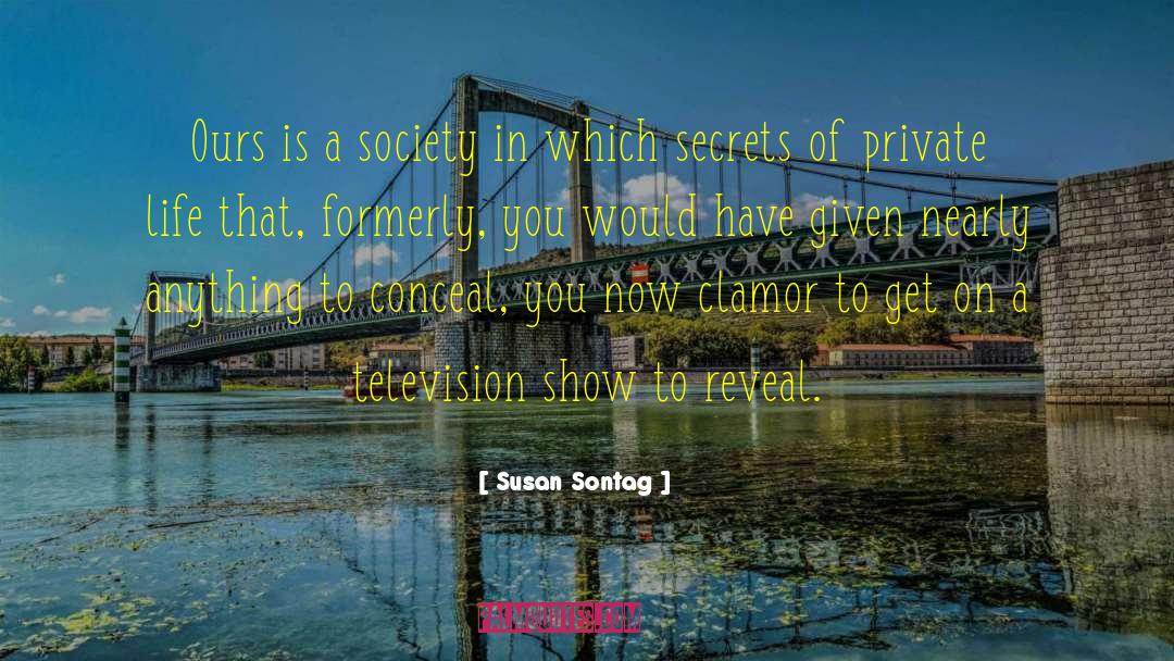 Susan Sontag Quotes: Ours is a society in