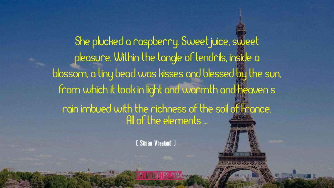 Susan Vreeland Quotes: She plucked a raspberry. Sweet
