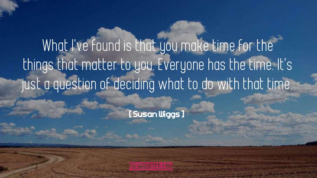 Susan Wiggs Quotes: What I've found is that