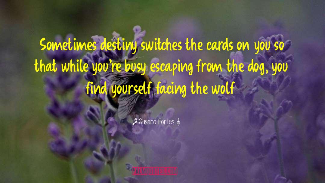 Susana Fortes Quotes: Sometimes destiny switches the cards