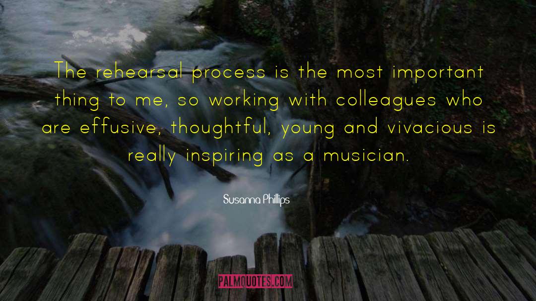 Susanna Phillips Quotes: The rehearsal process is the