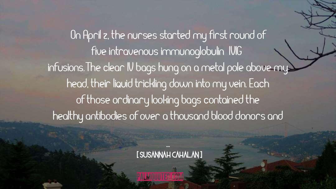 Susannah Cahalan Quotes: On April 2, the nurses