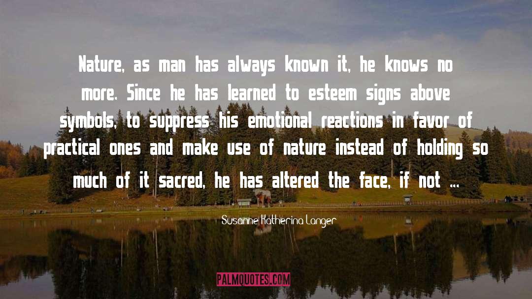 Susanne Katherina Langer Quotes: Nature, as man has always