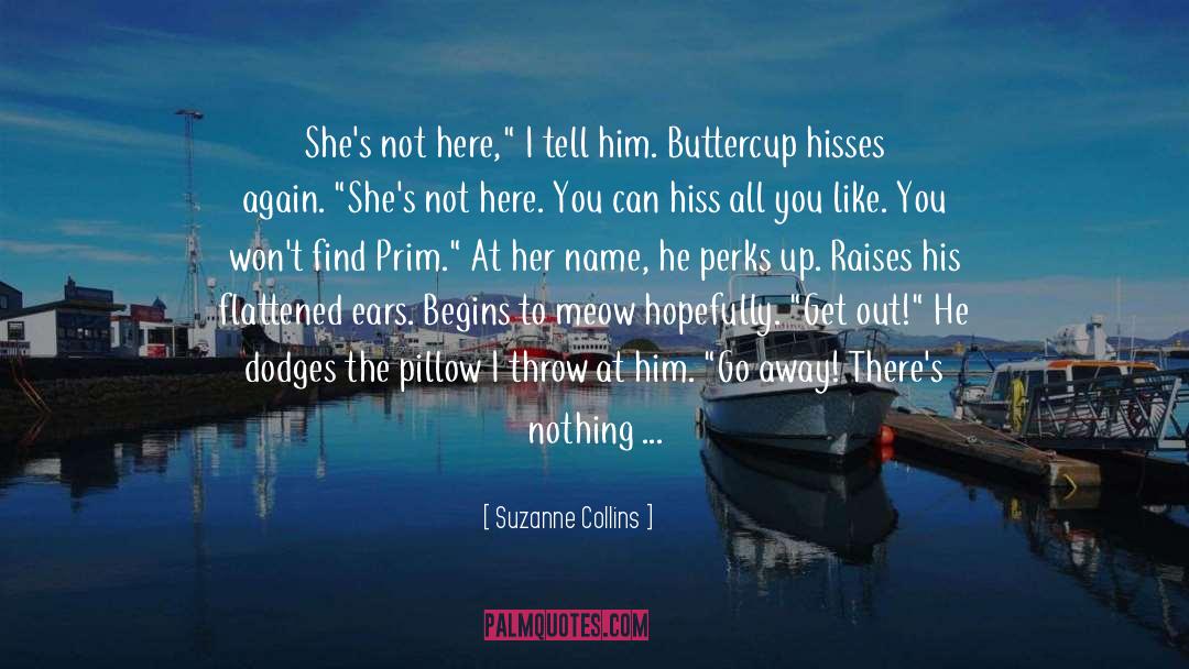 Suzanne Collins Quotes: She's not here,