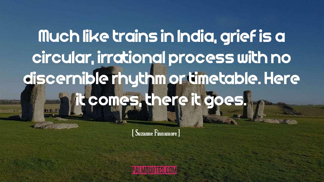 Suzanne Finnamore Quotes: Much like trains in India,