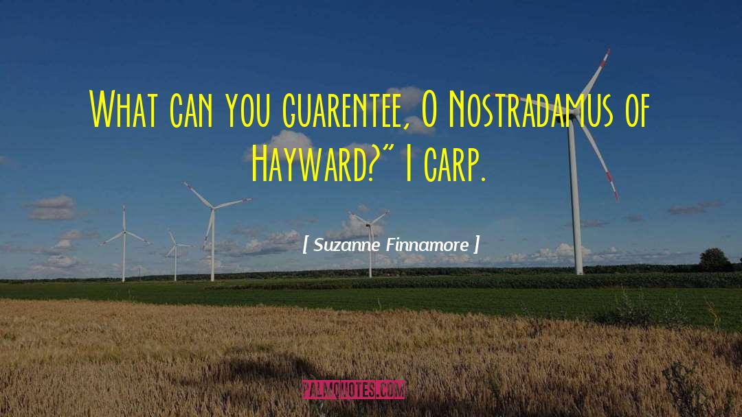 Suzanne Finnamore Quotes: What can you guarentee, O