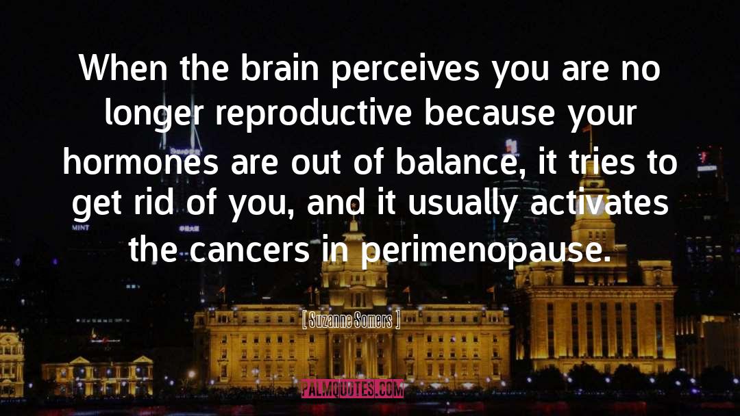 Suzanne Somers Quotes: When the brain perceives you