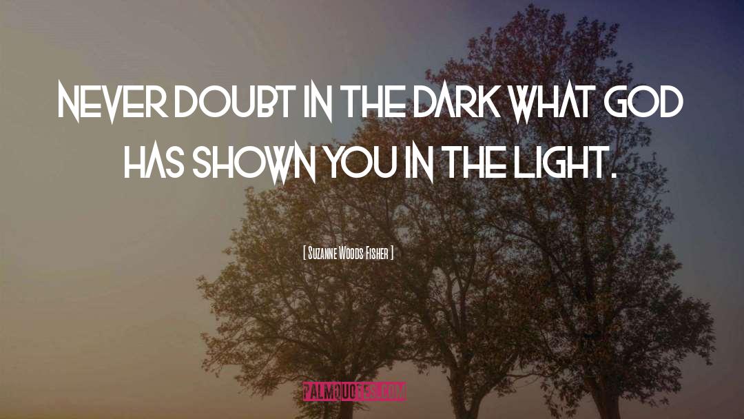 Suzanne Woods Fisher Quotes: Never doubt in the dark